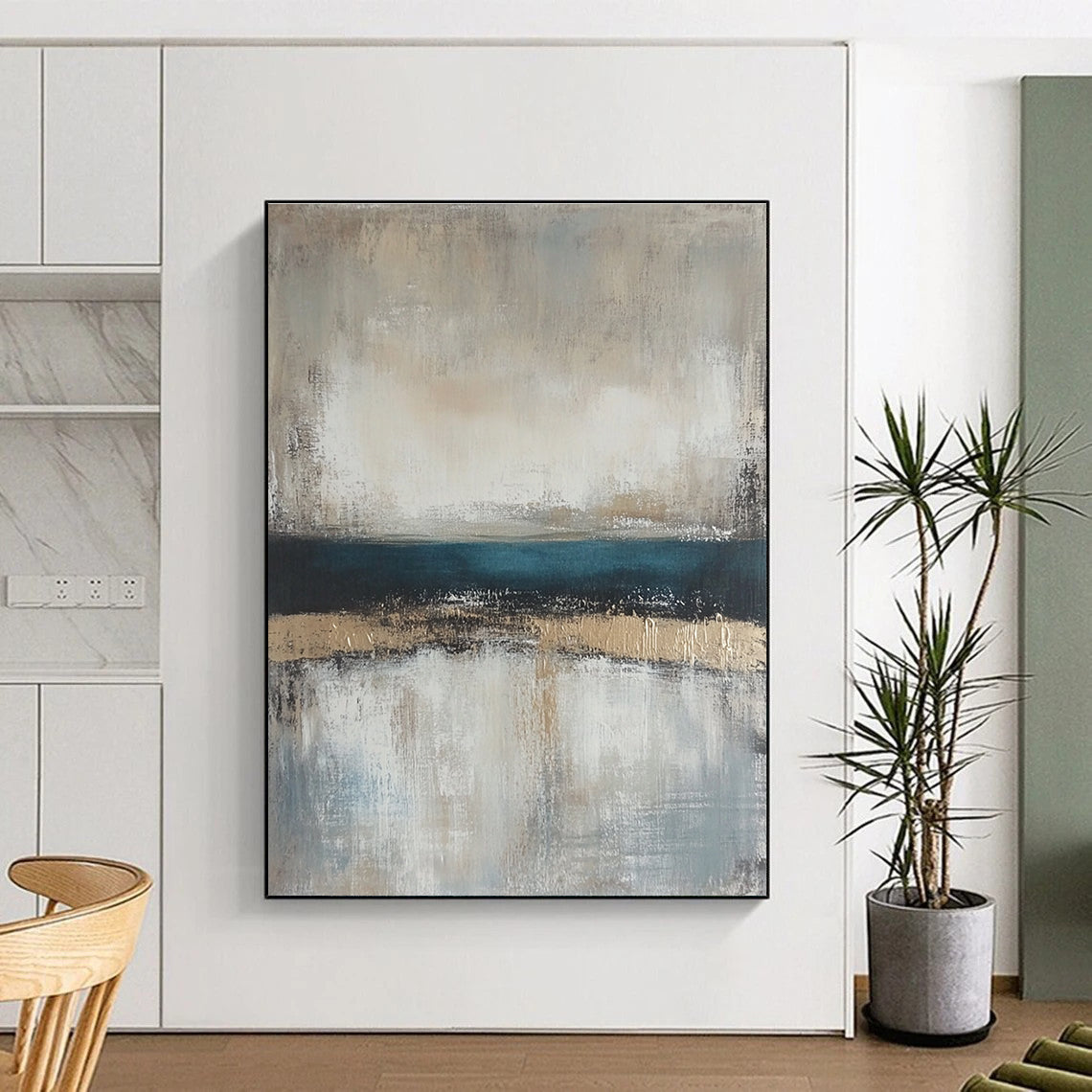 Abstract Coastal Horizon for Beach House Living Room & Art Gallery Seaside Exhibit STSC462