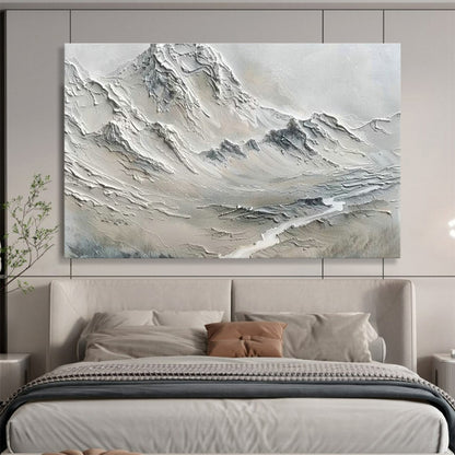3D Grey Mountain Relief Art for Industrial - Chic Study DLZ2841