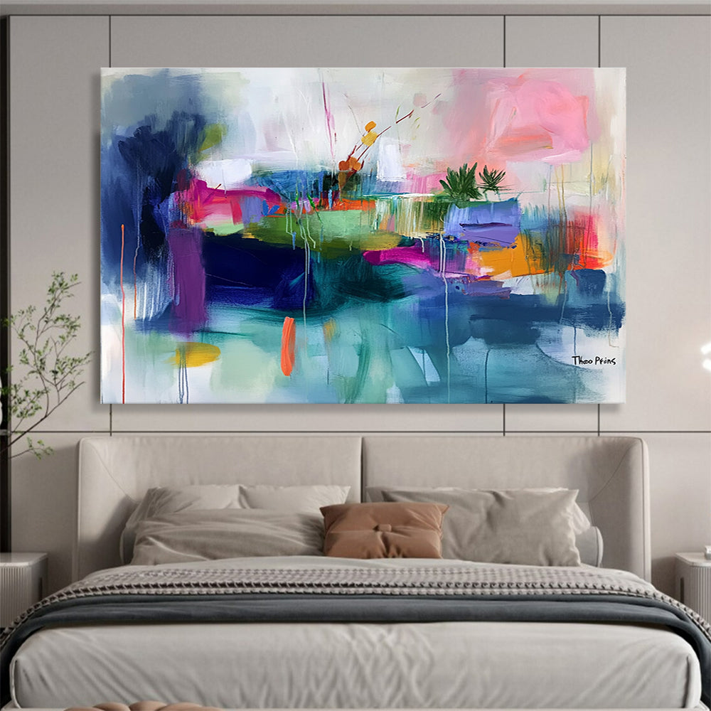 Colorful Abstract Garden Art for Bohemian Living Room & Garden - Themed Restaurant SC372