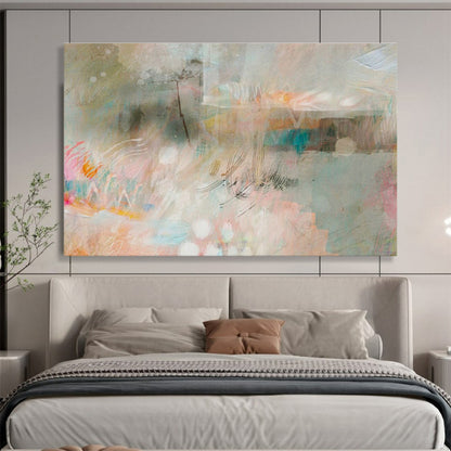 Light - Color Hazy Abstract Art for Spa Retreat Waiting Areas DLZ2587