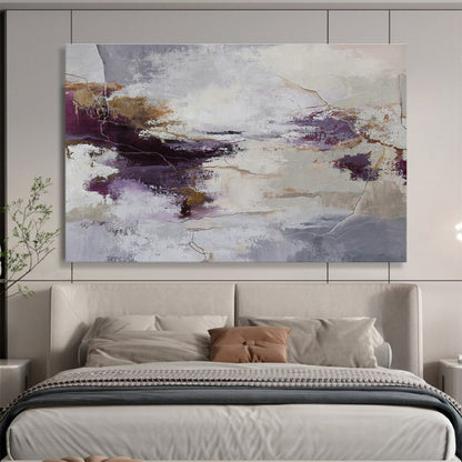 Purple - Gold Abstract Art for Sophisticated Wine Bar DLZ2900