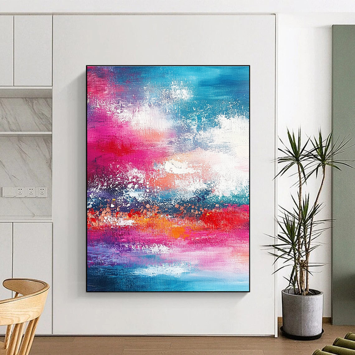 Colorful Abstract Sky & Sea Art for Rooftop Bar & Beachfront Villa STSC116