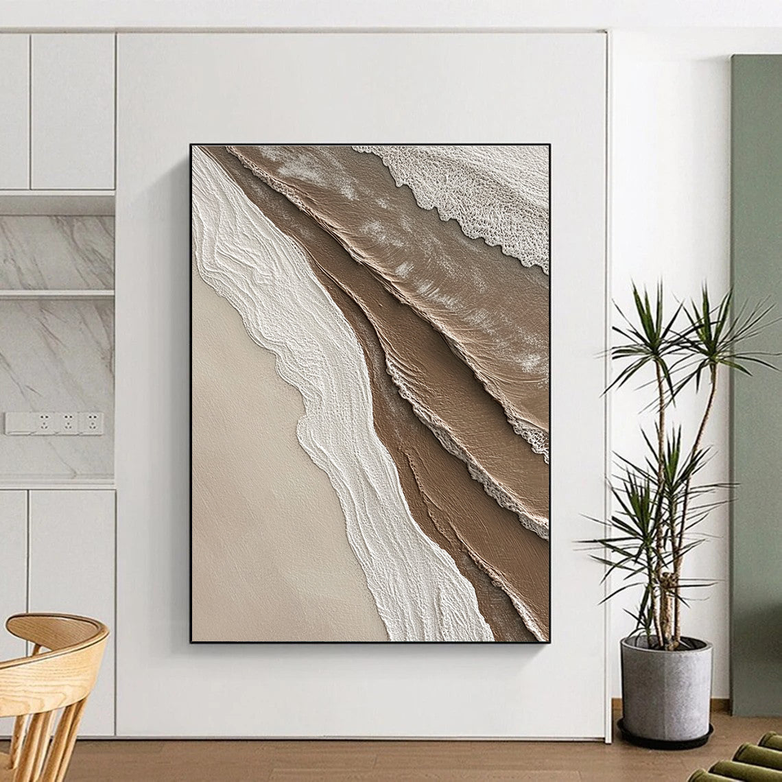 Textured Earth - Tone Waves for Bohemian - Chic Living Room & Nature - Inspired Spa STSC951