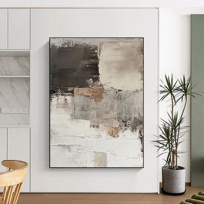 Textured Neutral Abstract for Timeless Home Decor & Sophisticated Office STSC268