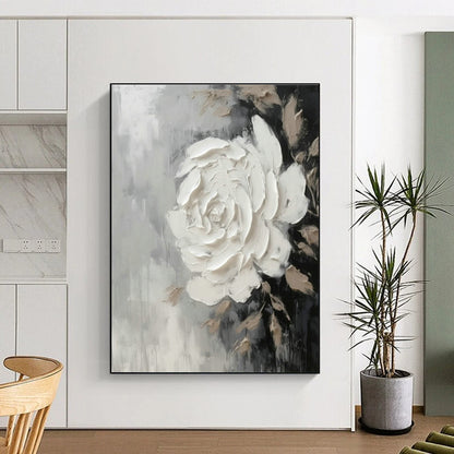 White Flower Abstract for Romantic Bed - and - Breakfast & Feminine Home Boudoir DLZ0897