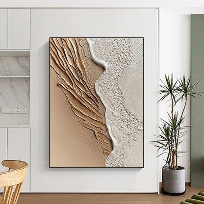 Textured Beach Scene for Coastal Home Dining Room & Wellness Retreat STSC943