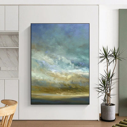 Gradient Sky & Sea Art for Coastal Bedroom & Beachfront Café DLZ0960