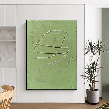 Green Textured Lines for Minimalist Home Office & Modern Art Gallery STSC1010