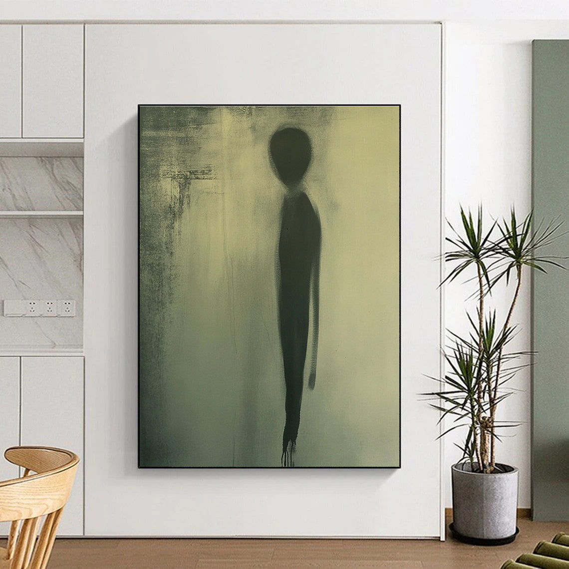 Shadowy Figure Silhouette for Avant - Garde Art Studio & Mysterious Library STSC992