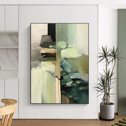 Collage - Style Geometric Abstract Art for Creative Studio & Bohemian Home Gallery Wall DLZ1623