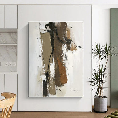 Brown - Beige Abstract Art for Rustic Restaurant & Art - Lover’s Home DLZ0806