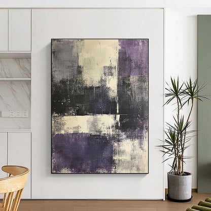 Purple and Gray Abstract for Art Deco Lounge & Eclectic Bedroom STSC622