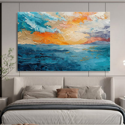 Seaside Oil Painting Art for Coastal - Themed Bedroom DLZ2887