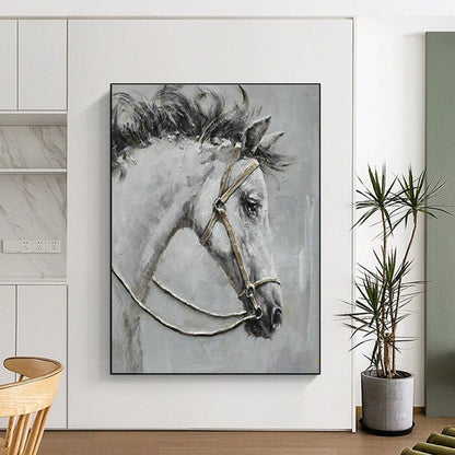 Horse Portrait Art for Equestrian Club & Classic Home Study DLZ2034