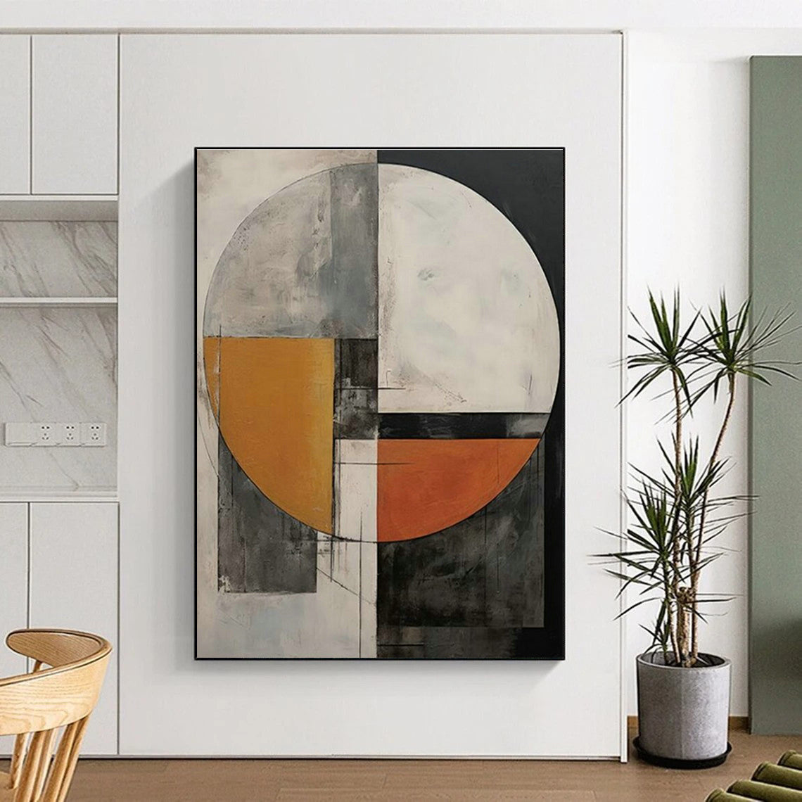 Circular Color - Block Abstract Art for Creative Agency & Art - Loving Lounge DLZ2123
