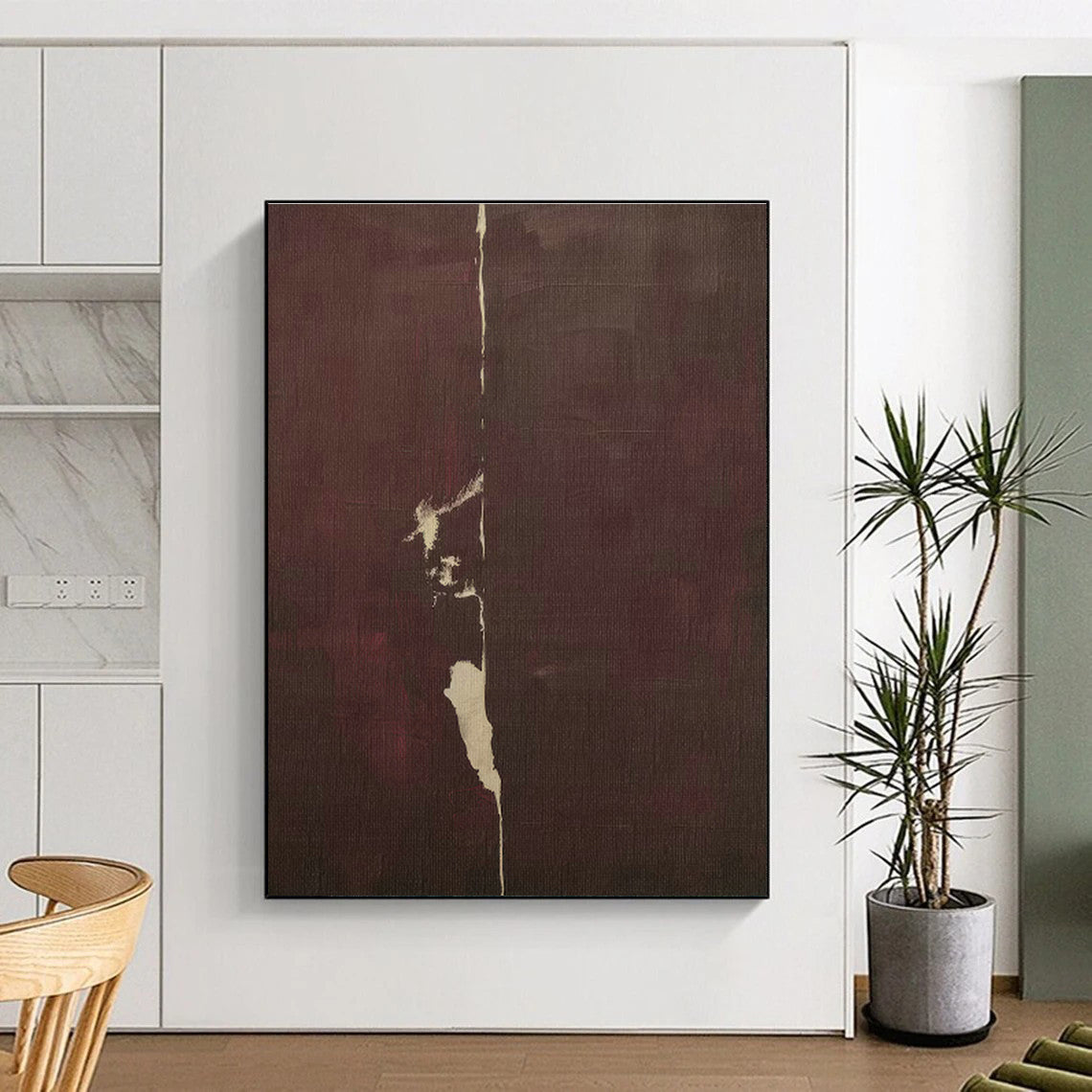 Dark Brown Abstract Art for Living Room & Hallway DLZ0405