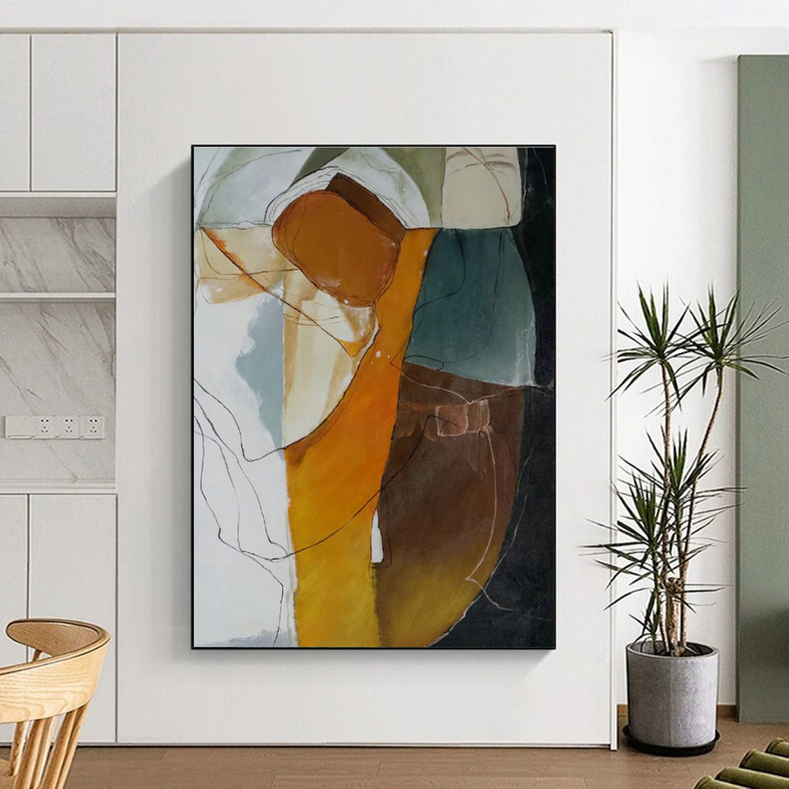 Colorful Abstract Figure Art for Fashion Boutique & Community Art Space DLZ0618