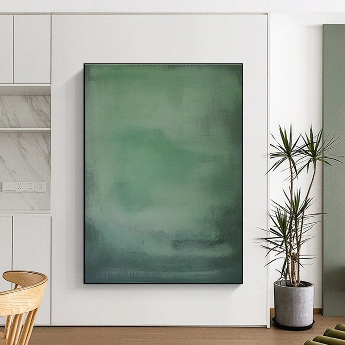 Green Gradient Abstract for Eco - Friendly Yoga Studio & Botanical Home Bedroom DLZ0896