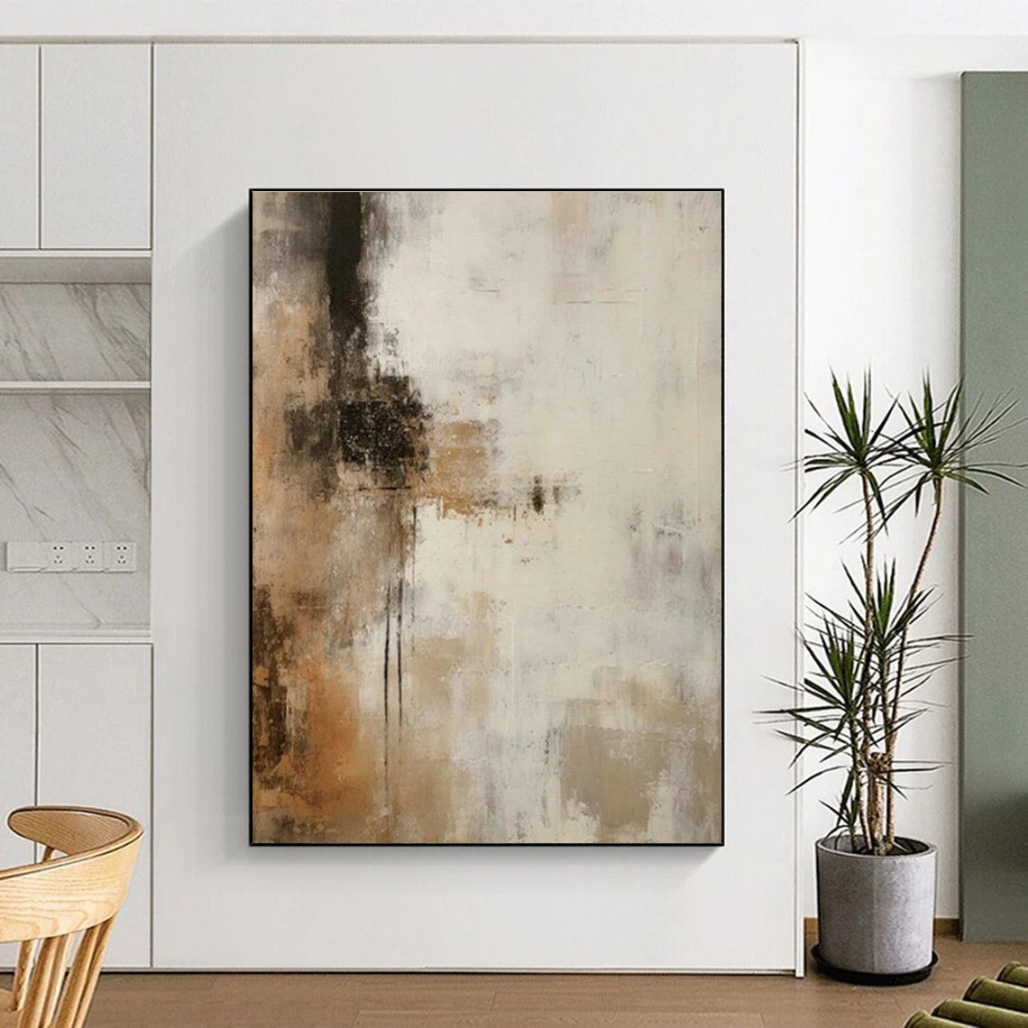 Neutral - Toned Abstract Art for Modern Office & Contemporary Living Room DLZ2118