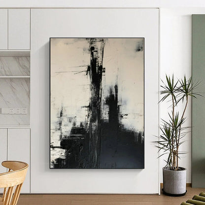 Black - White Abstract Art for Industrial Loft & Contemporary Art Space DLZ1268