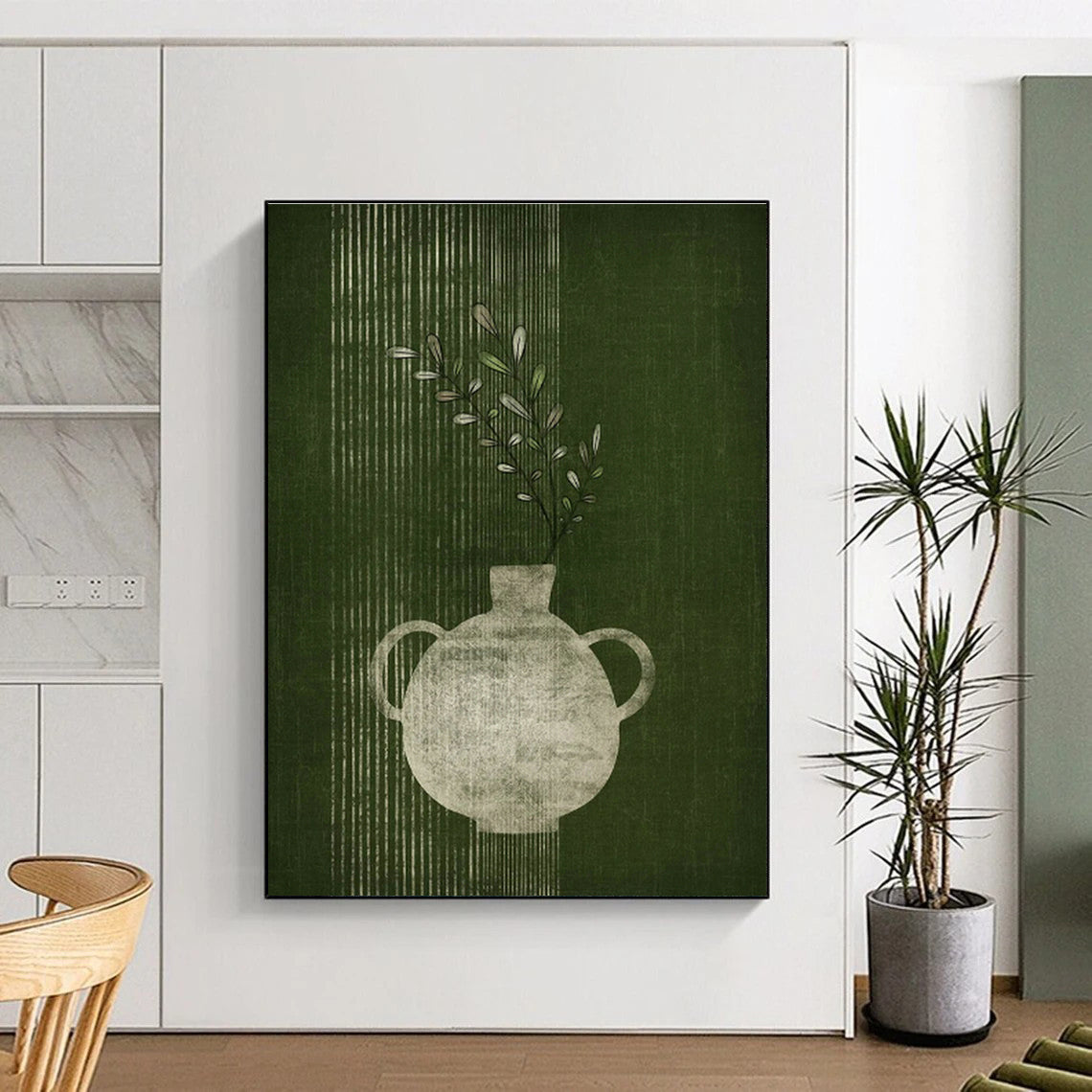Nature - Inspired Vase Art for Scandinavian Kitchen & Bohemian Dining Nook DLZ1383