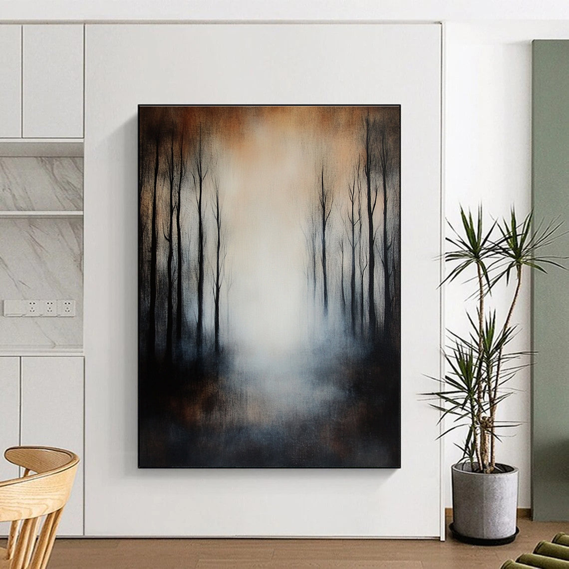 Misty Forest Landscape for Thoughtful Reading Nook & Nature - Inspired Home STSC259