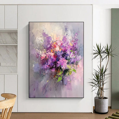 Purple Flower Bouquet (Impasto) for Romantic Wedding Venue & Feminine Boudoir STSC926