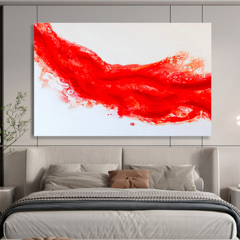 Red Flowing Abstract for Bold Restaurant Entrance DLZ2952