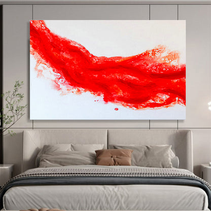Red Flowing Abstract for Bold Restaurant Entrance DLZ2952
