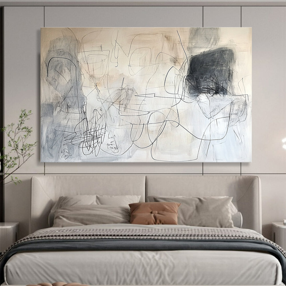 Abstract Line Sketch Art for Modern Art Studio & Creative Workshop SC390