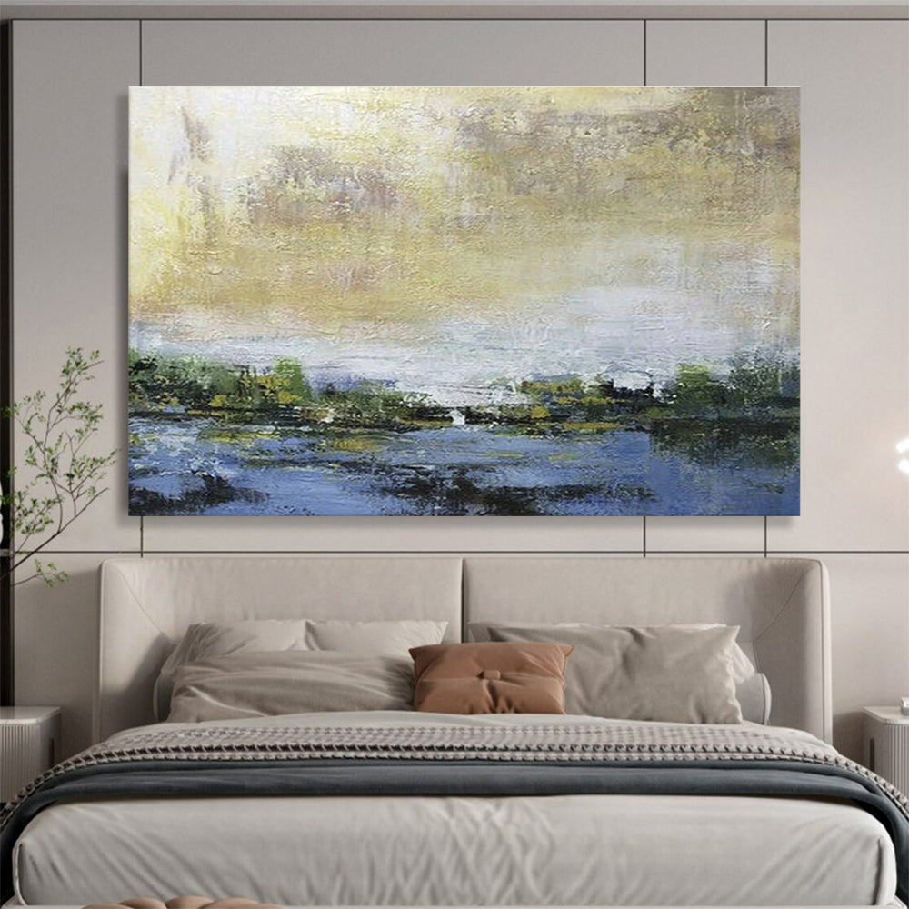 Landscape Abstract Art for Rustic Bed and Breakfast Common Areas DLZ2579