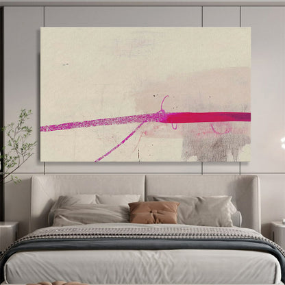 Pink - Purple Line Abstract Art for Minimalist Studio Workspaces DLZ2663
