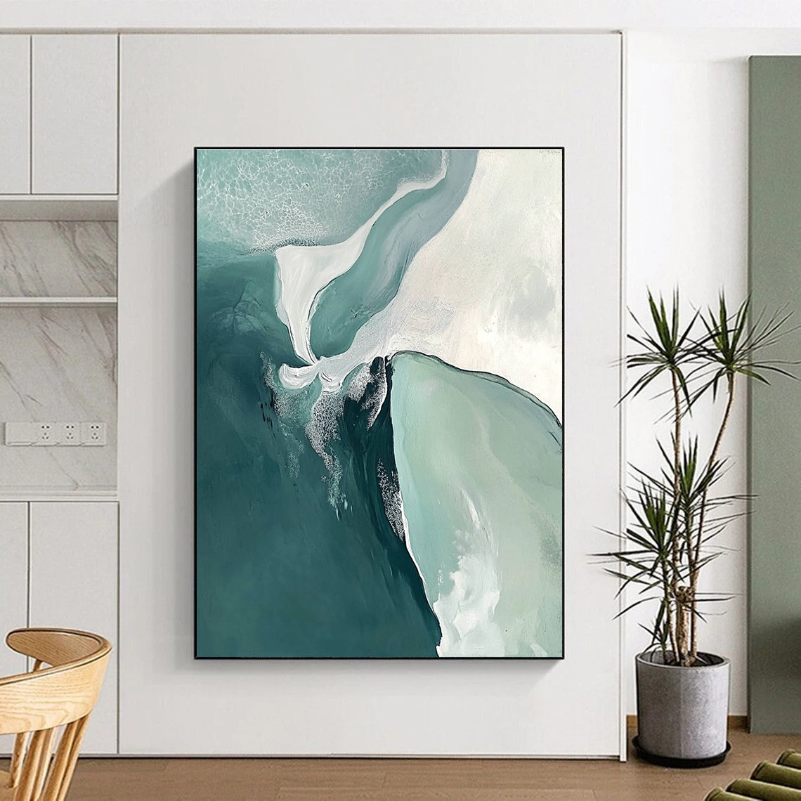 Abstract Aerial Ocean View for Contemporary Art Studio & Luxury Yacht Club STSC534