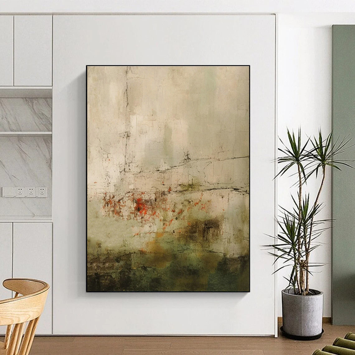 Red - Accented Abstract for Creative Agency Conference Room & Eclectic Home Gallery DLZ0899