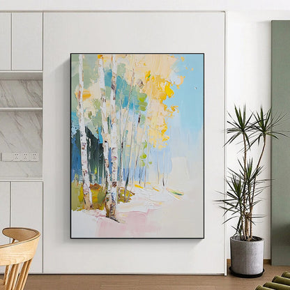 Birch Trees Abstract Landscape for Modern Scandinavian Home & Nature - Inspired Art Gallery STSC180