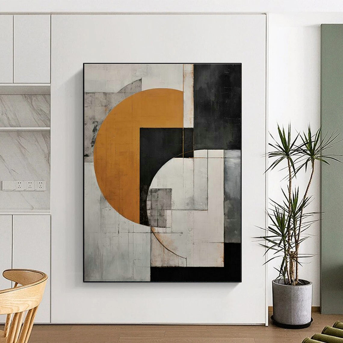 Circular Geometric Abstract Art for Contemporary Living Room & Design - Focused Studio DLZ2122