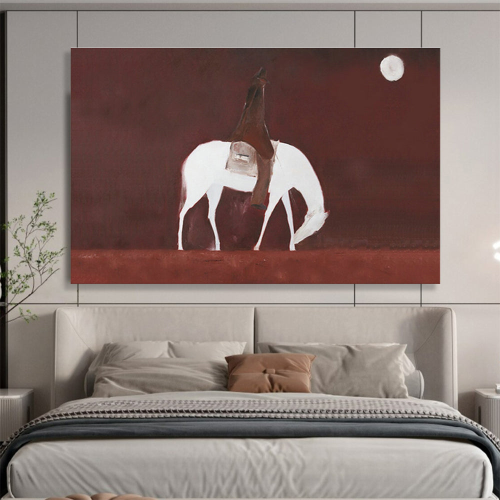 Moonlit Horseback Rider Art for Rustic Western - Themed Bars DLZ3116
