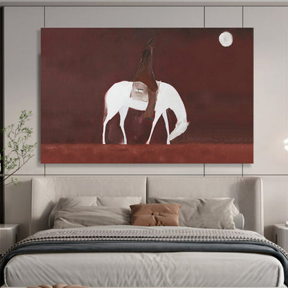 Moonlit Horseback Rider Art for Rustic Western - Themed Bars DLZ3116