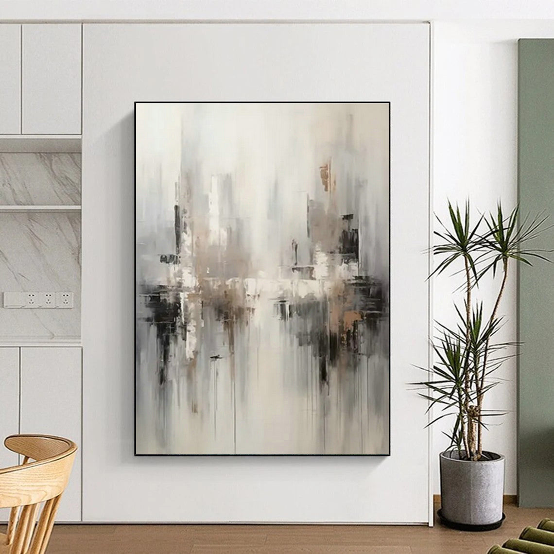 City Silhouette Abstract Art for Urban Home Den & Corporate Meeting Area DLZ1713