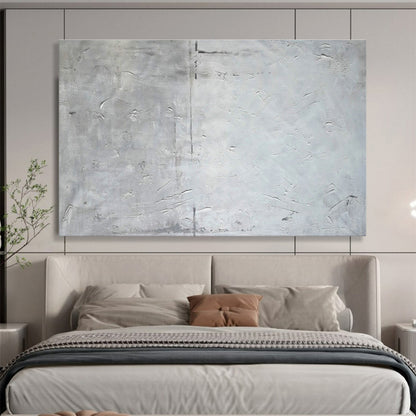 Gray - White Textured Art for Minimalist Home Library Backdrop Walls DLZ3232