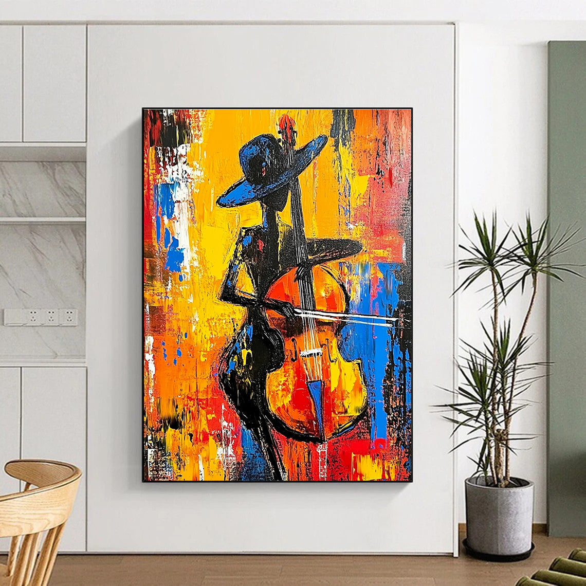 Jazz Musician Silhouette for Music - Themed Bar & Art Gallery STSC1261