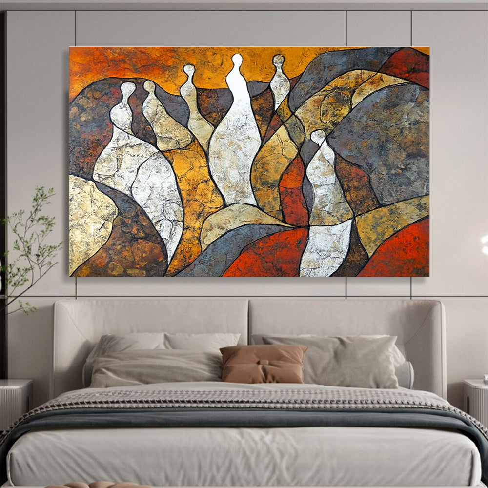 Abstract Human Figures Art for Wellness Center & Contemporary Art Gallery SC521