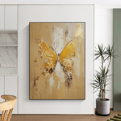 Textured Gold Butterfly for Elegant Bedroom & Sophisticated Living Room STSC252