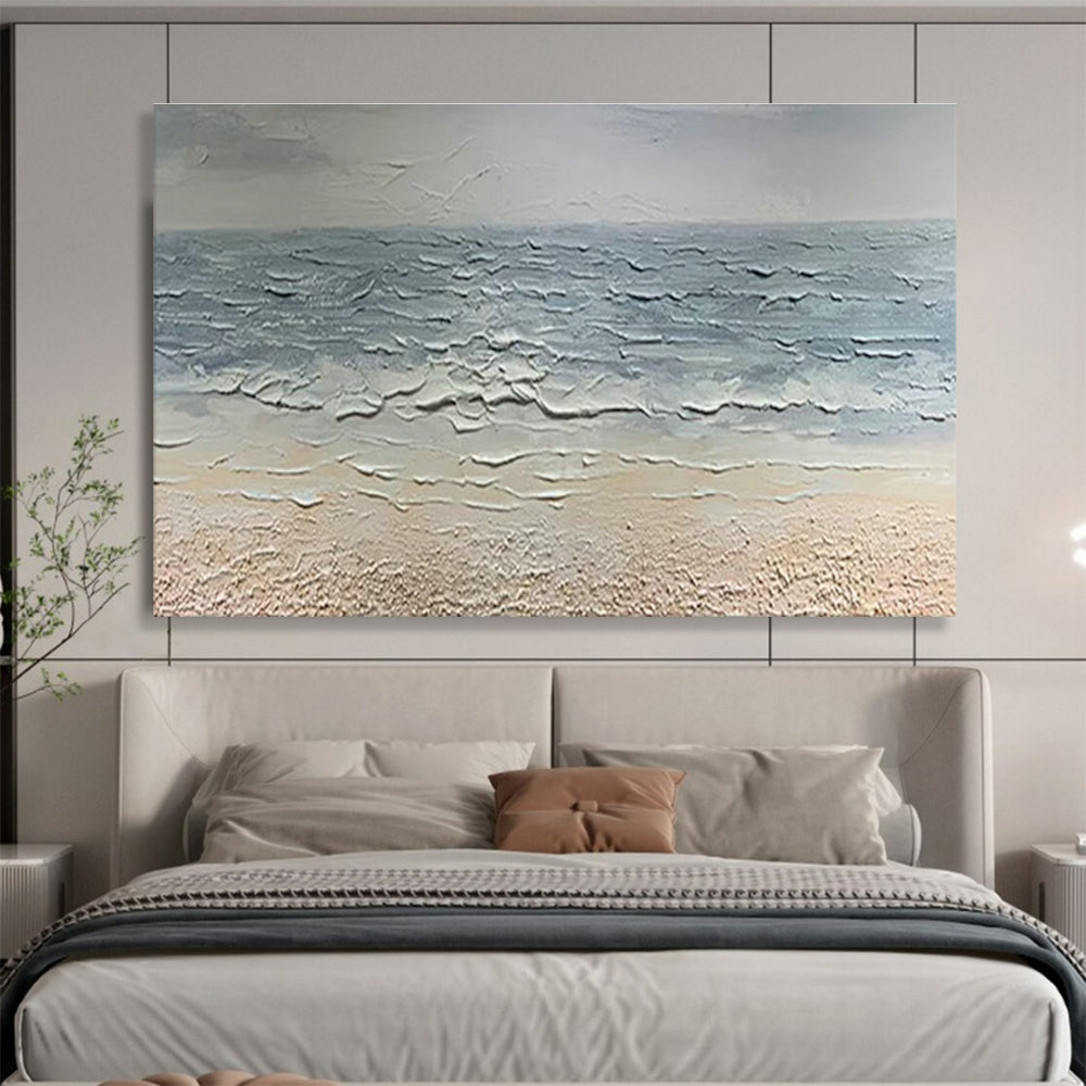 Textured Beach Scene Art for Coastal Home Entryway Accents DLZ3249