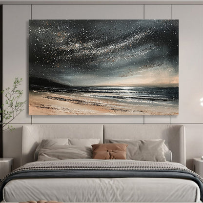 Starry Night Beach Art for astronomers - Themed Café & Beach House Bedroom SC528