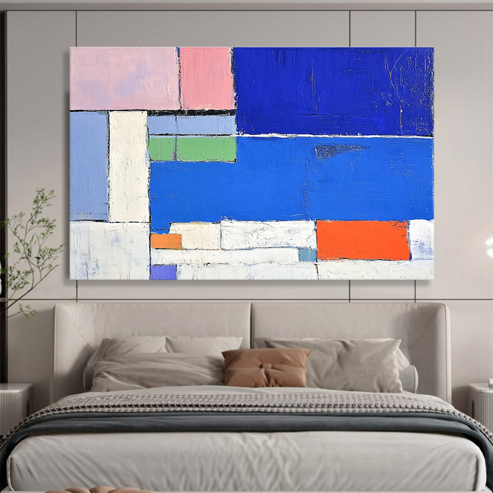 Vibrant Cubist - Style Art for Bohemian Living Room & Art - Centric Café SC169