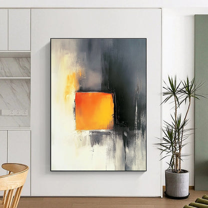Grey and Orange Abstract for Industrial - Style Loft & Modern Office STSC1208