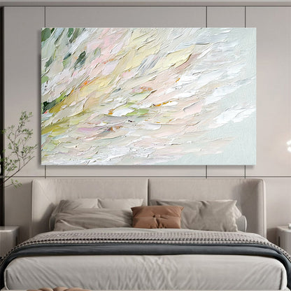 Soft Colorful Feathery Strokes Art for Elegant Bedroom & Art Gallery SC450