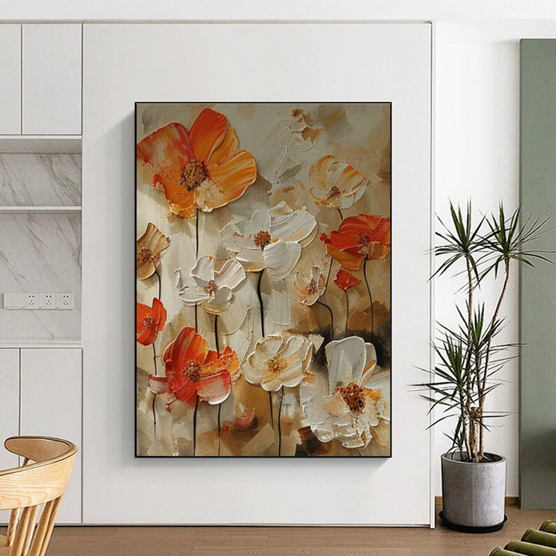 Colorful Flower Field Art for Countryside Wedding Venue & Rustic - Chic Restaurant DLZ1406