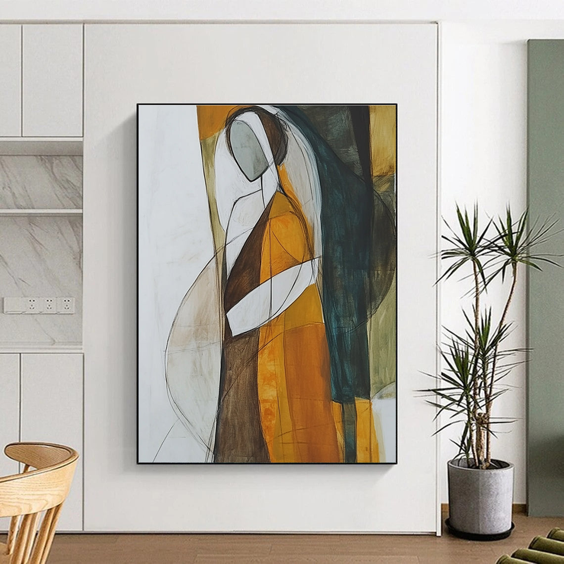 Abstract Figure in Color for Bohemian Living Room & Creative Studio STSC298